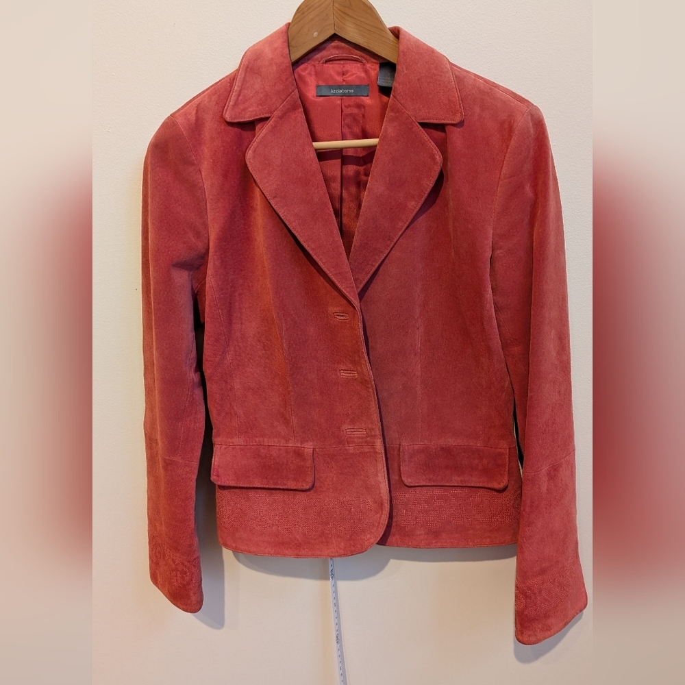 Suede Blazer Liz Claiborne Women's Muted Red Size 6